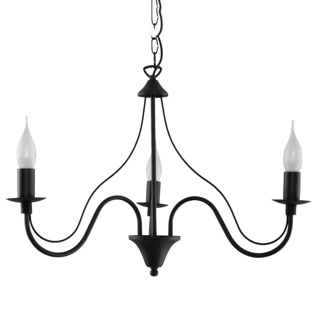 MINERWA 3 black chandelier