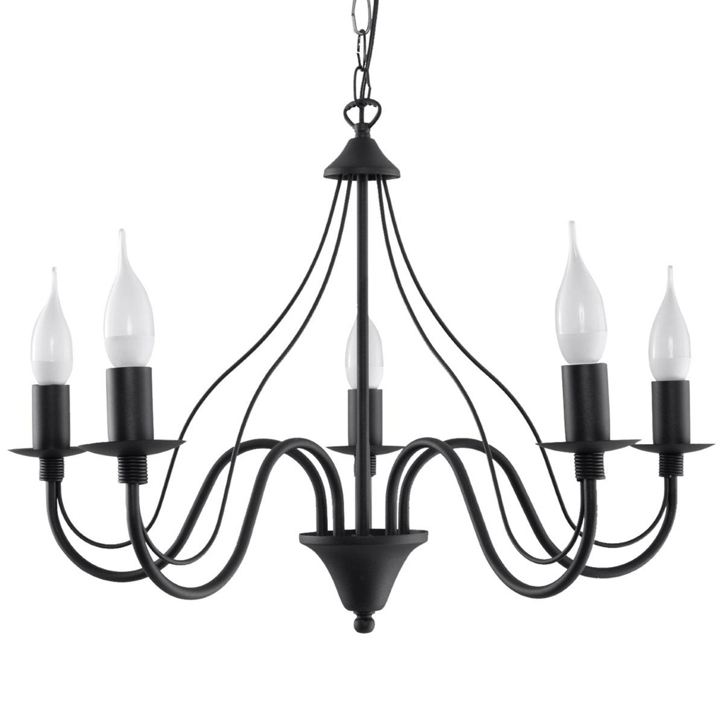 MINERWA 5 black chandelier