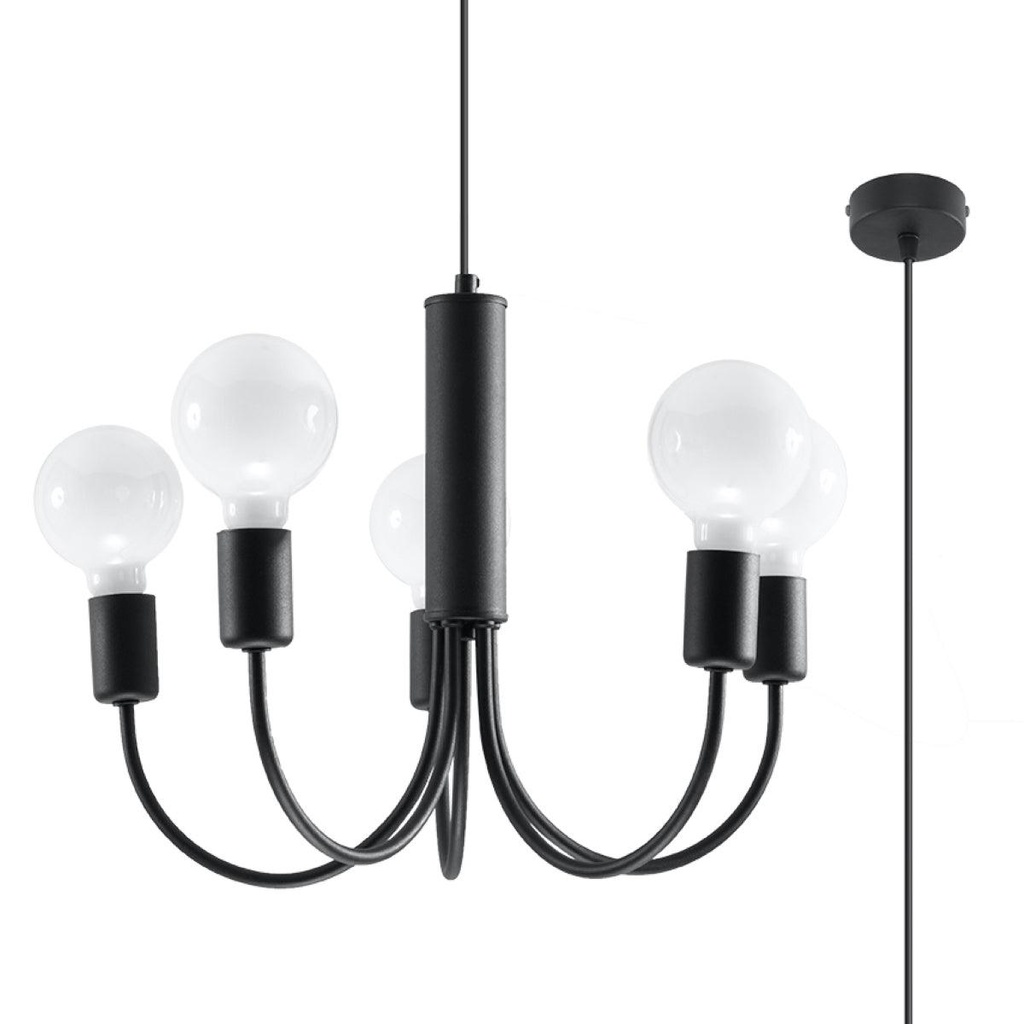 PICCOLO 5 black chandelier