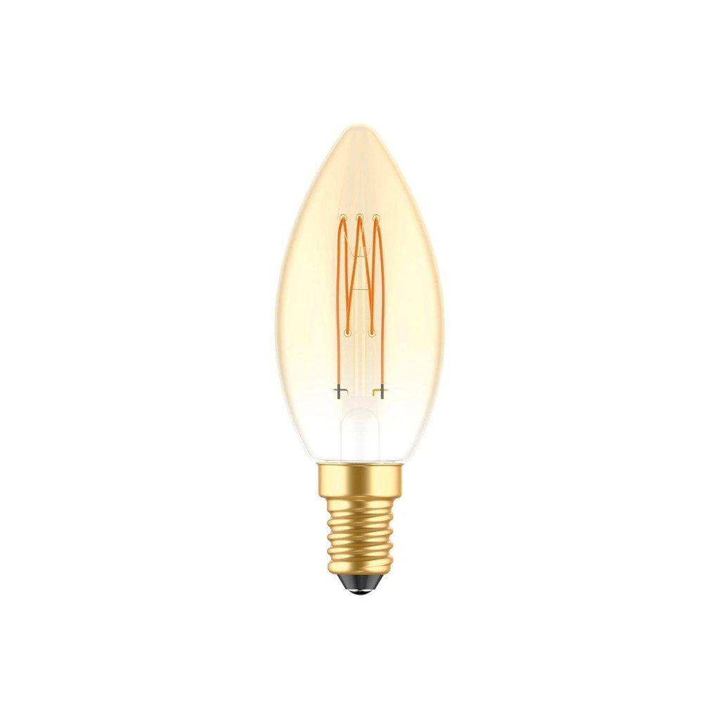 LED Bulb Golden Carbon Line Vertical Filament Candle C35
