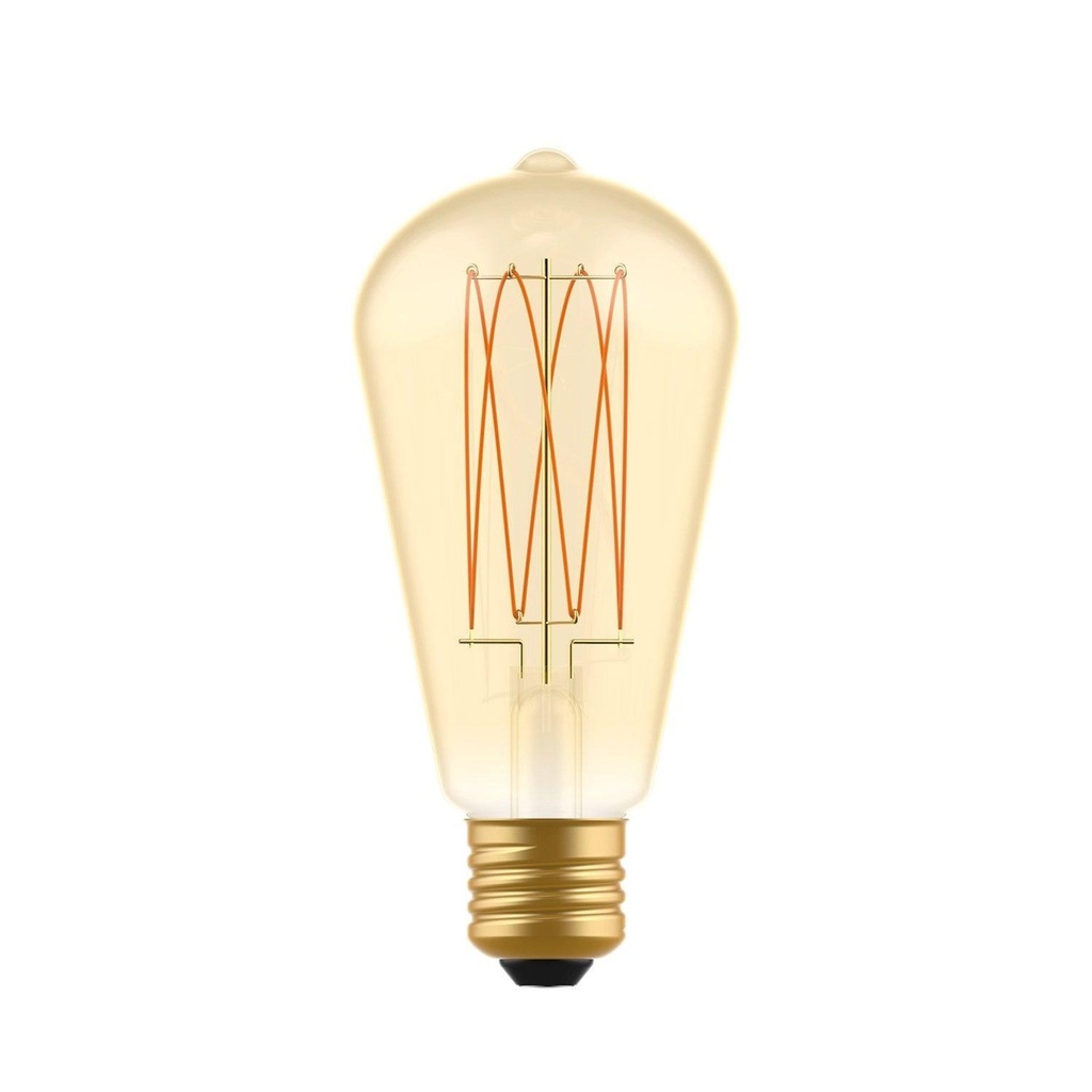 LED Bulb Gold Carbon Line Vertical Filament Edison ST64 7W