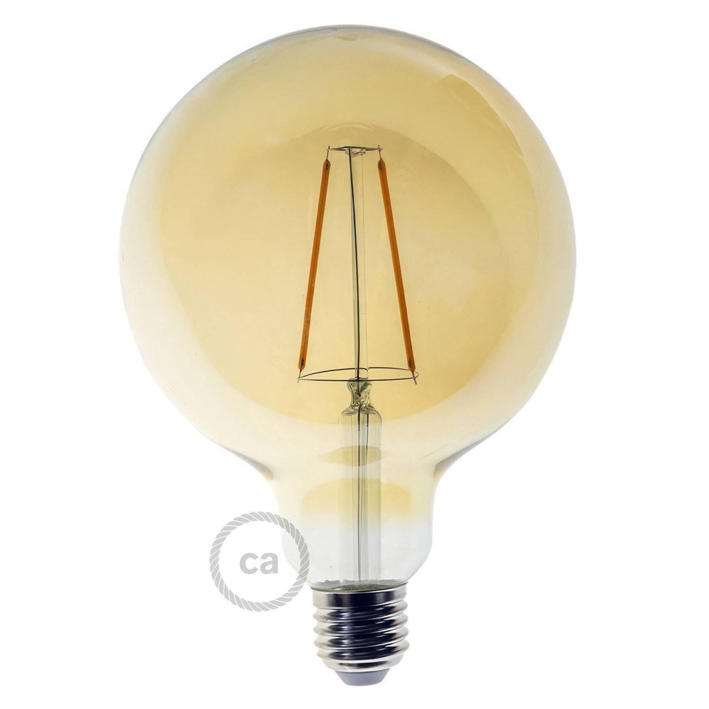 LED Golden Bulb Globe G125 Long Filament 4W 400Lm E27 2000K