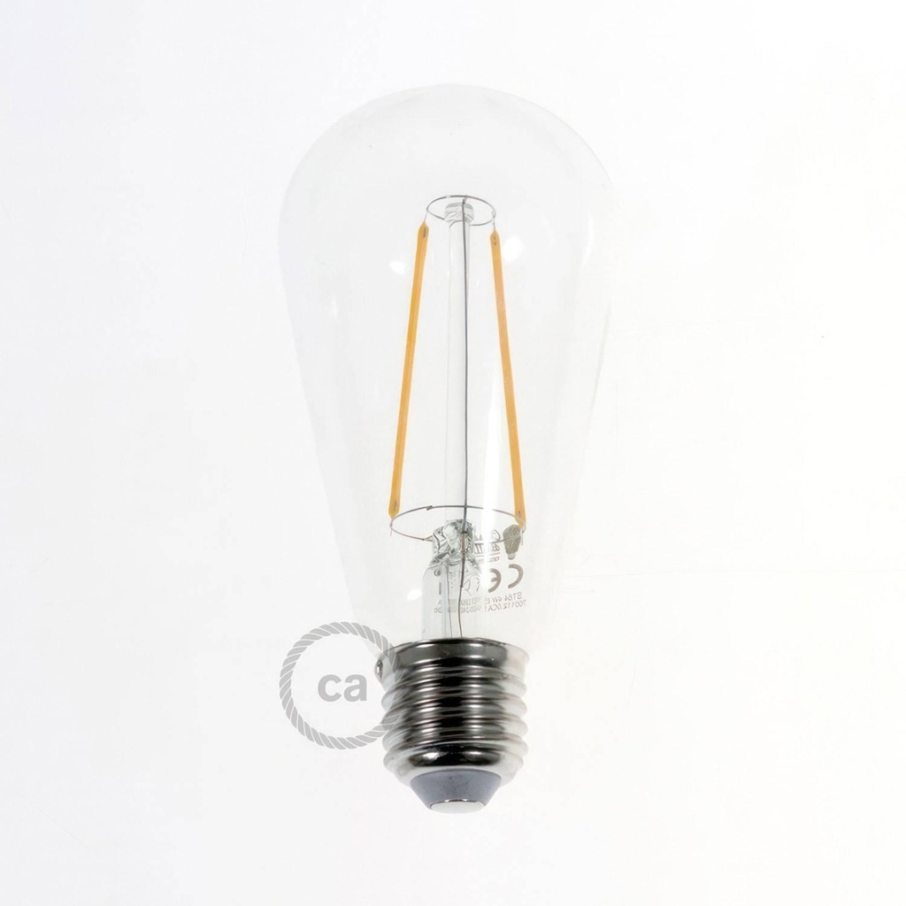 LED Bulb Transparent Edison ST64 Long Filament 4.5W 470Lm E27