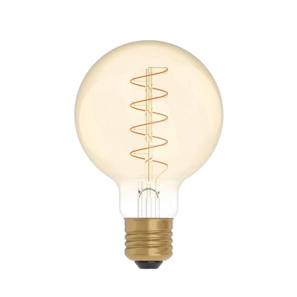 Golden LED bulb Carbon Line spiral filament Globo G80 4W