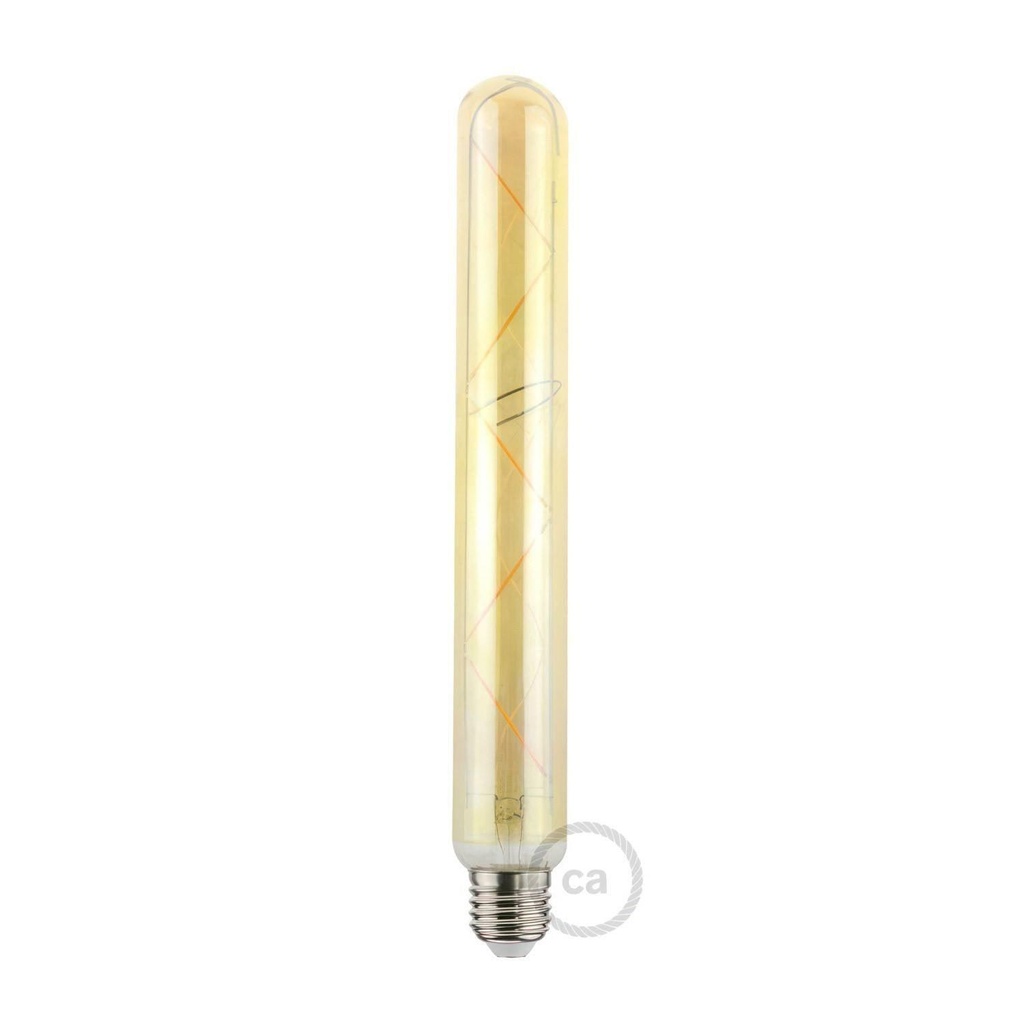 Golden LED Tubular T38 ZigZag Filament Bulb 5.5W 470Lm E27