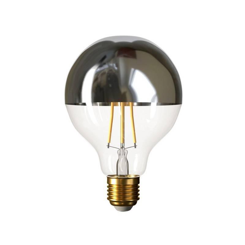 [8055681814745] Ampoule LED Demi-Sphère Argent Globe G95 7W 730Lm E27 2700K