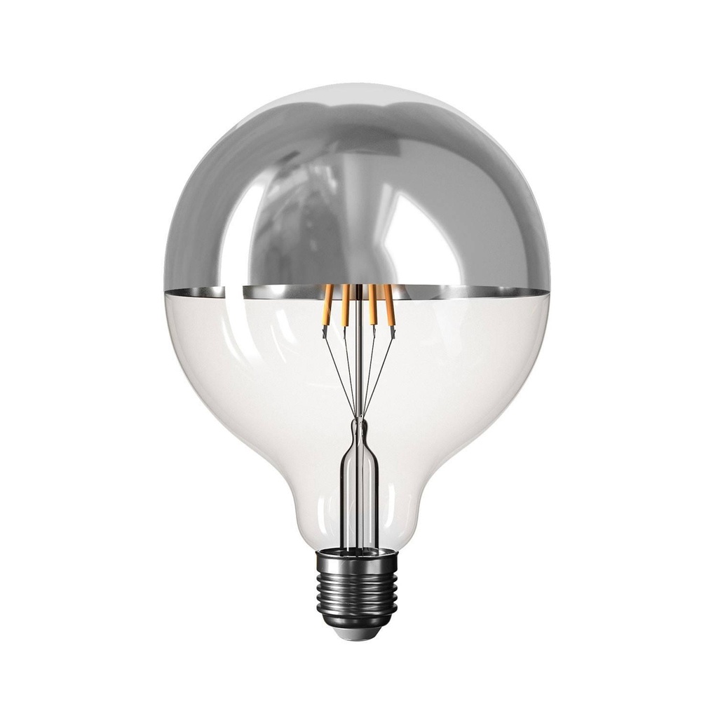 LED Half Sphere Bulb Silver Line 5V short filament Globe