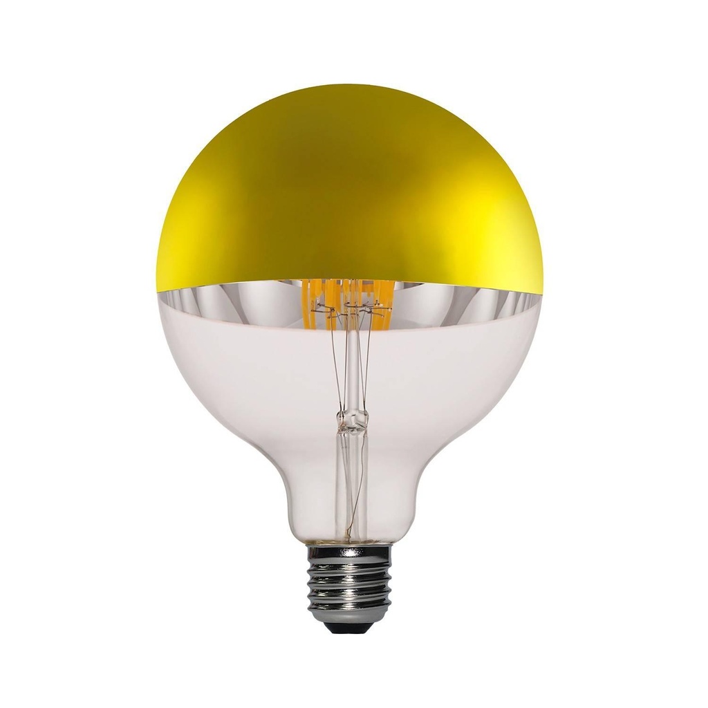 LED Half Sphere Bulb Gold Globe G125 7W 806Lm E27 2700K