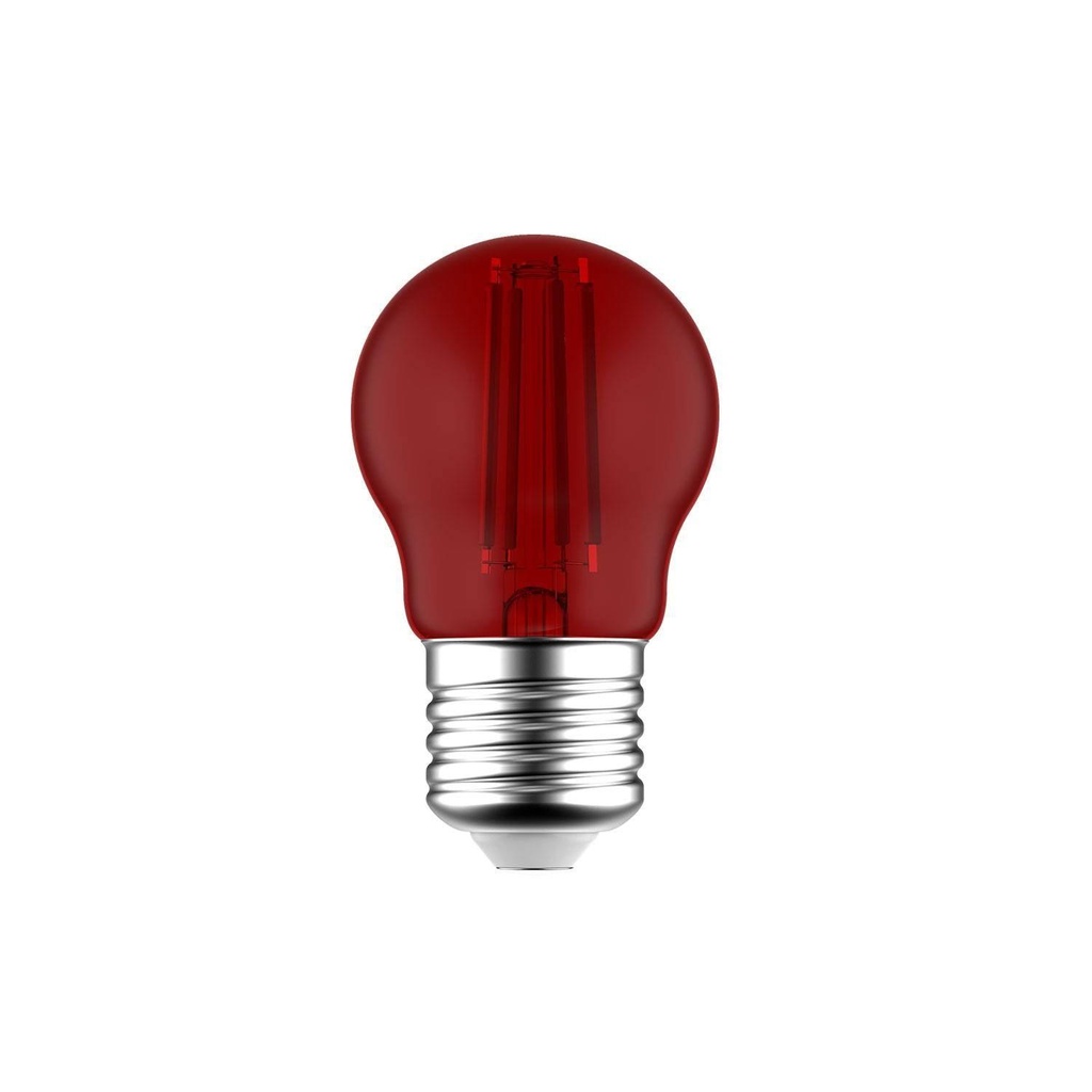 LED Bulb Red Globetta G45 Decorative 1,4W 16Lm E27