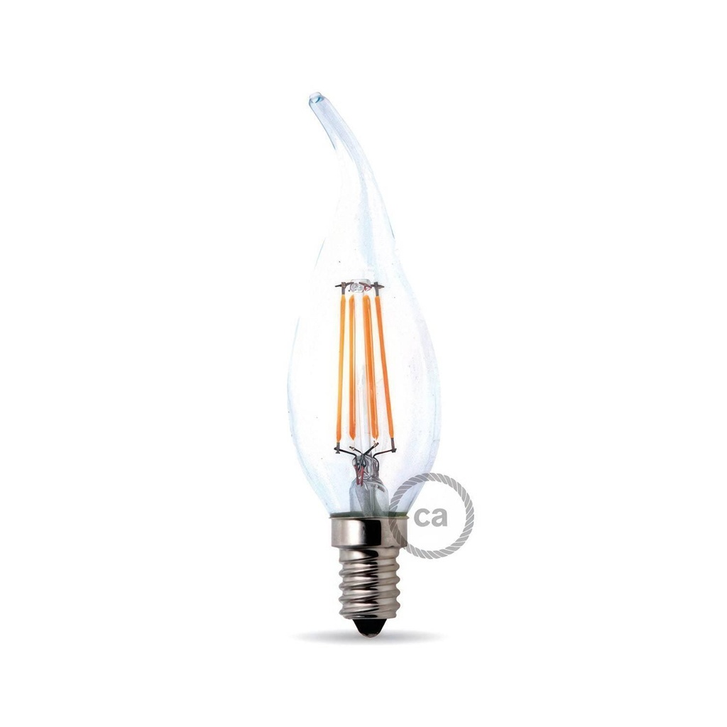 4.5W 470Lm E14 2700K Transparent LED Light Bulb Windburst 4.5W 470Lm