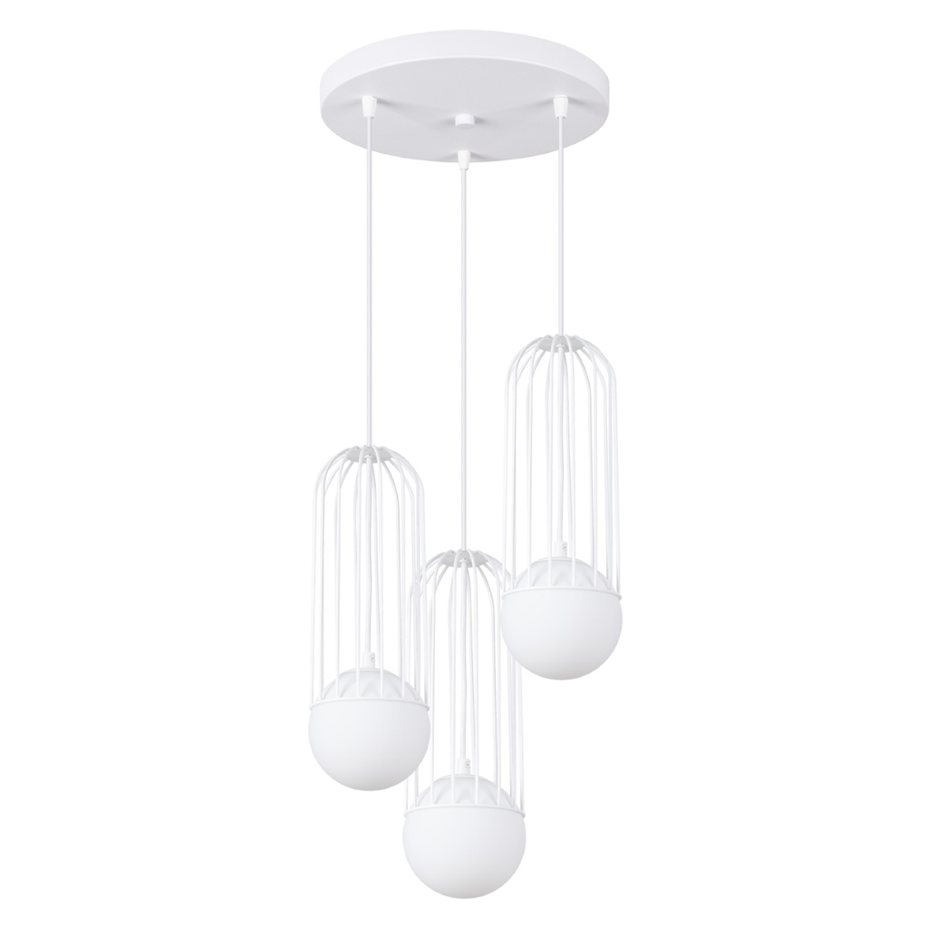 [SL.1335] Suspension blanche BRINA 3P