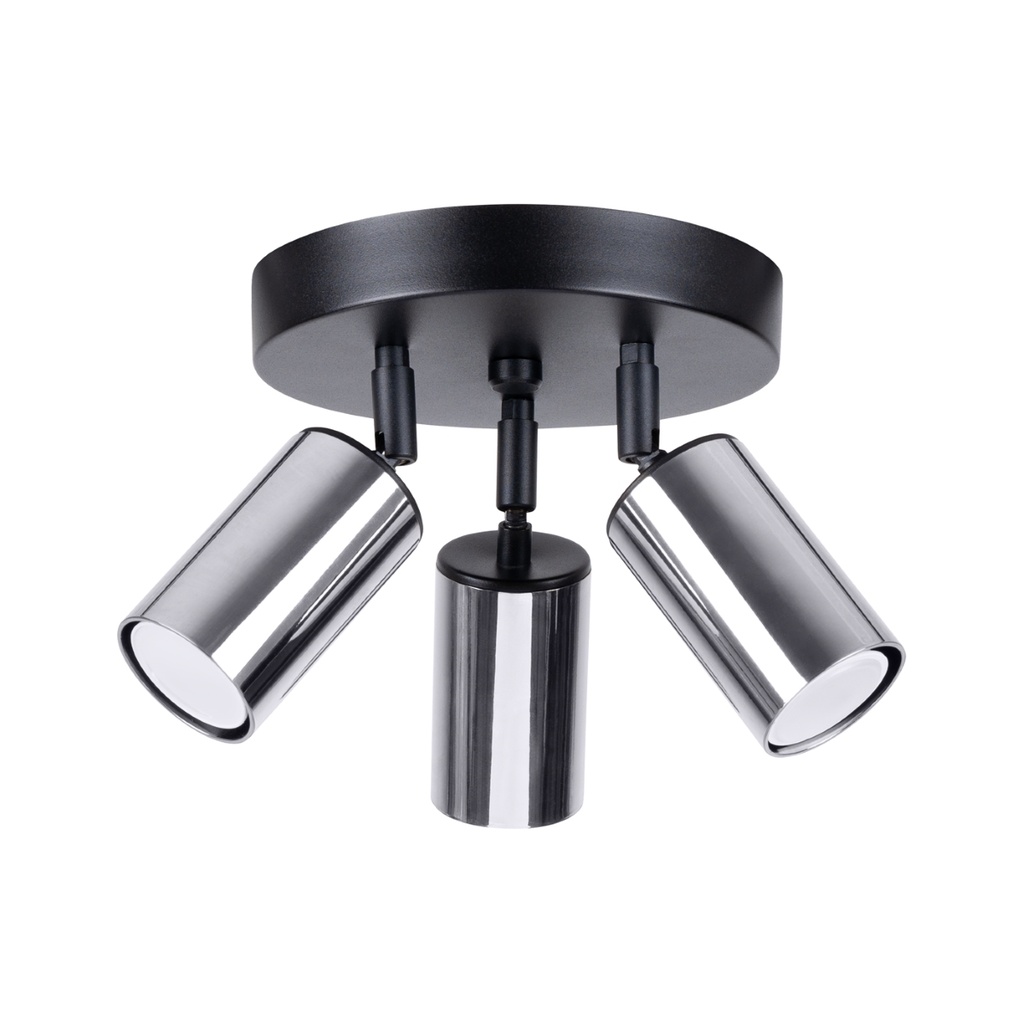 Plafonnier WINX 3P noir/chrome