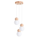 Suspension PEKKA 3P, blanc/bois naturel