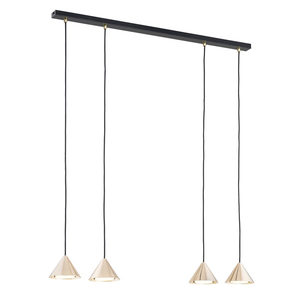 [1329/4] Elit 4 Bl Gold Pendelleuchte
