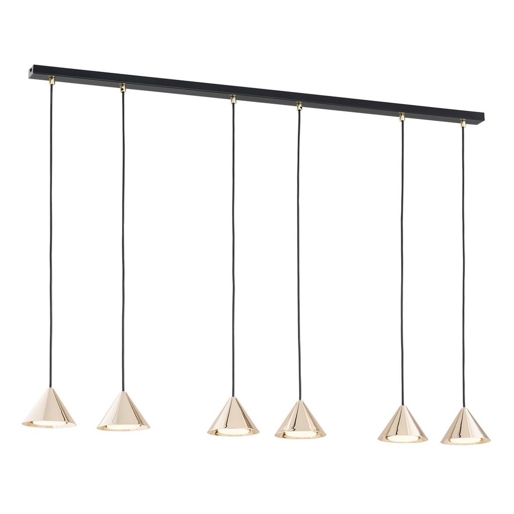 [1329/6] Elit 6 Bl Gold Pendelleuchte