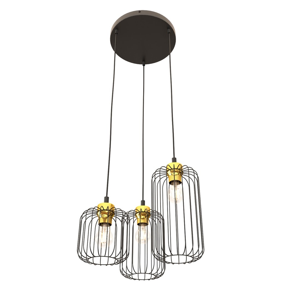 Vander 3Prem Bl Gold pendant lamp