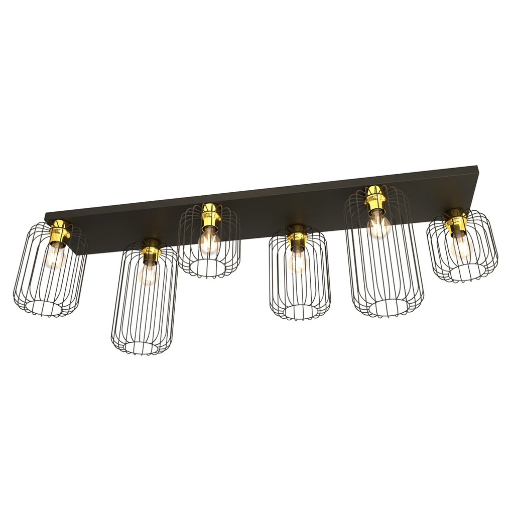 [1366/6] Barn 6 Bl Gold ceiling lamp