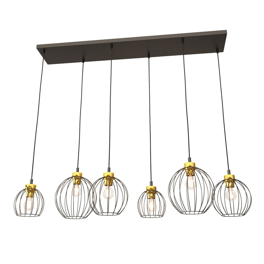 Nando 6 Bl Gold pendant lamp