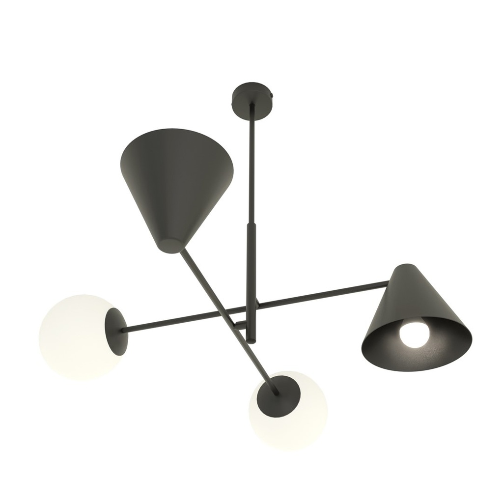 Hermes 4 Black chandelier