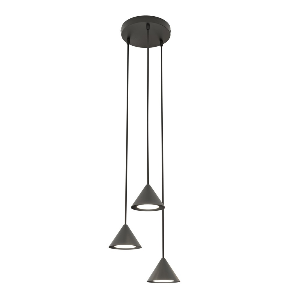[1330/3PREM] Lampe suspendue noire haut de gamme Elit 3
