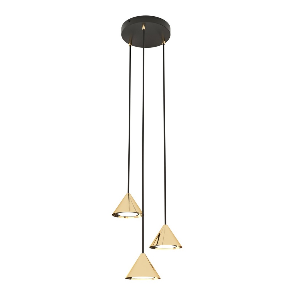 [1329/3PREM] Lampe suspendue Elit 3 Premium Gold