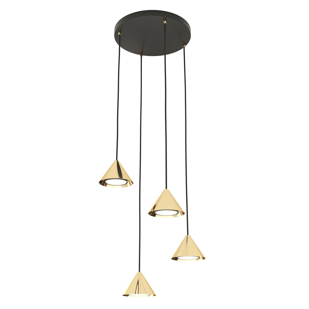 [1329/4PREM] Lampe suspendue Elit 4 Premium Gold