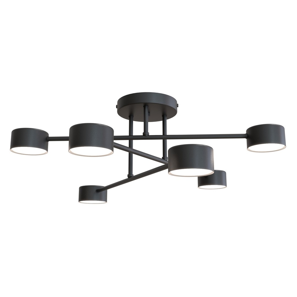 Halo 6 Black ceiling lamp
