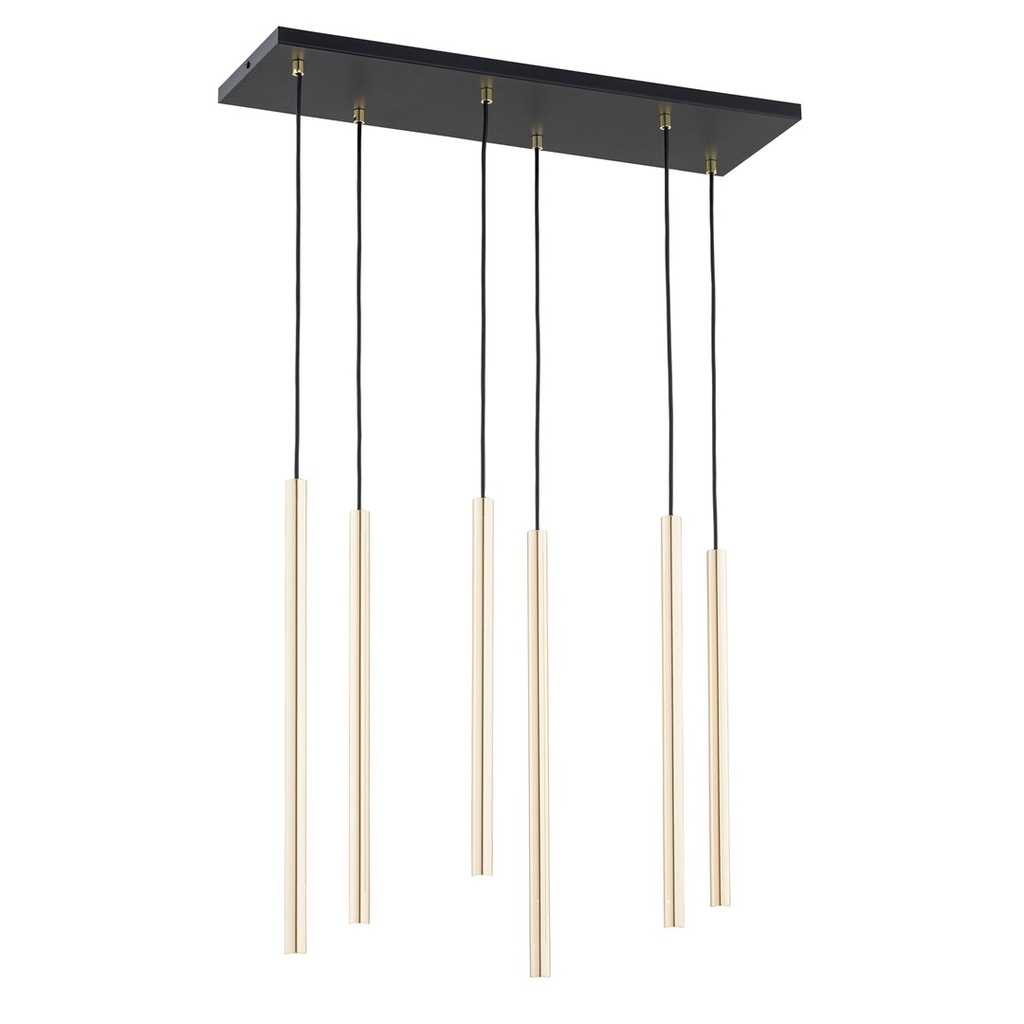 [1332/6] Selter 6 Gold pendant lamp
