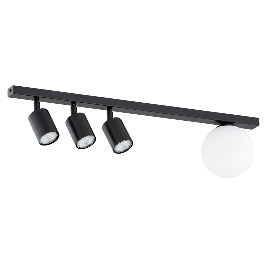 [1314/4] Baster 4 Black ceiling lamp