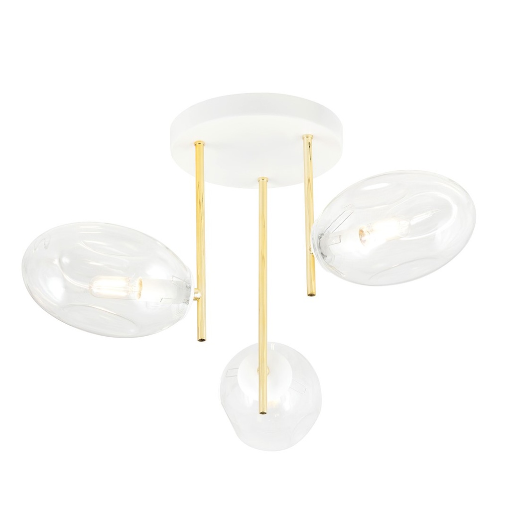 Argo 3 Wh Transparent ceiling lamp
