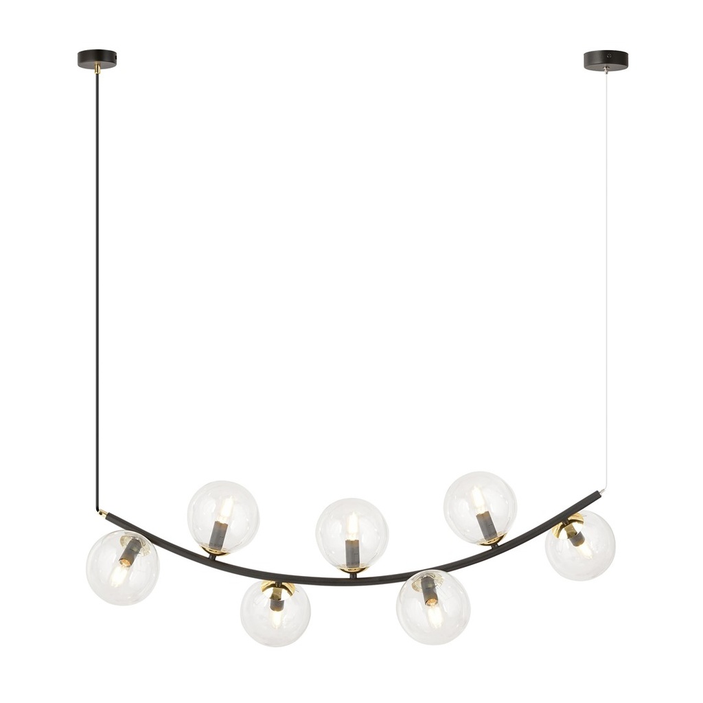 [1296/7] Ritz 7 Bl Transparent pendant lamp
