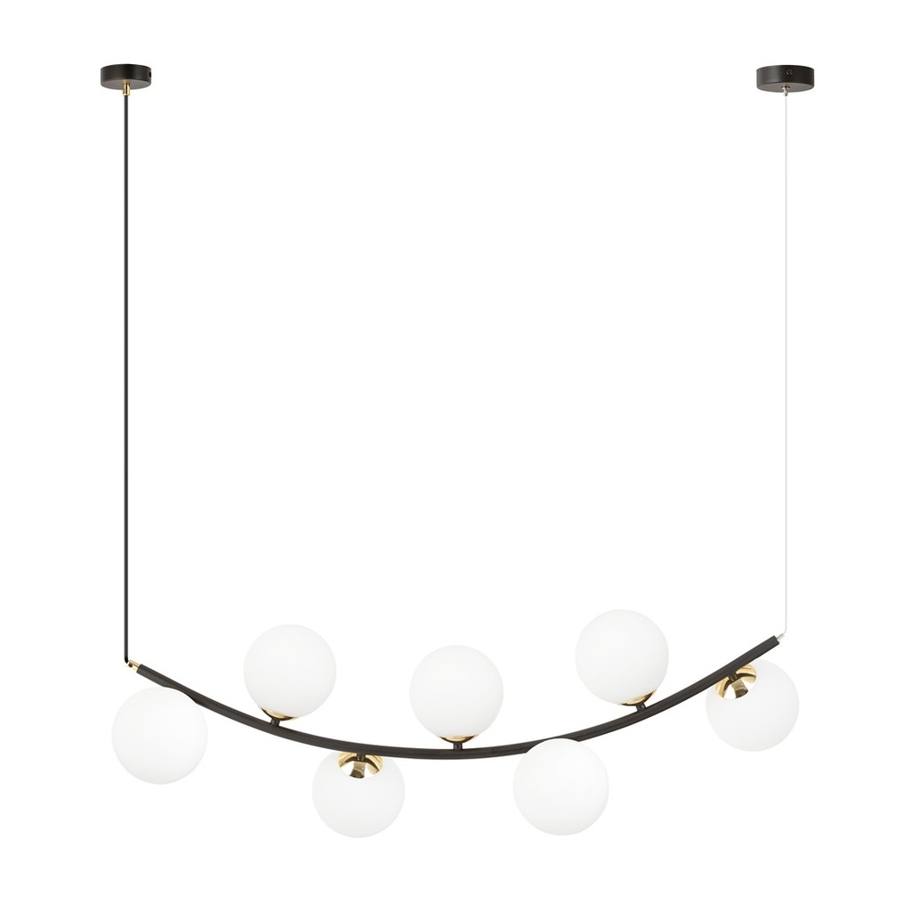 [1298/7] Ritz 7 Bl Opal pendant lamp