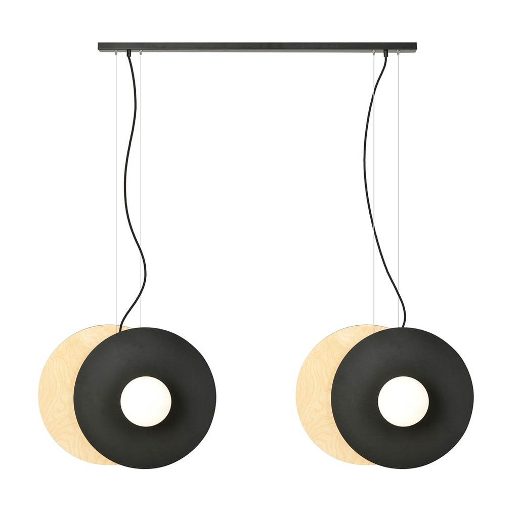 Lampe suspendue opale Soho 4 Bl