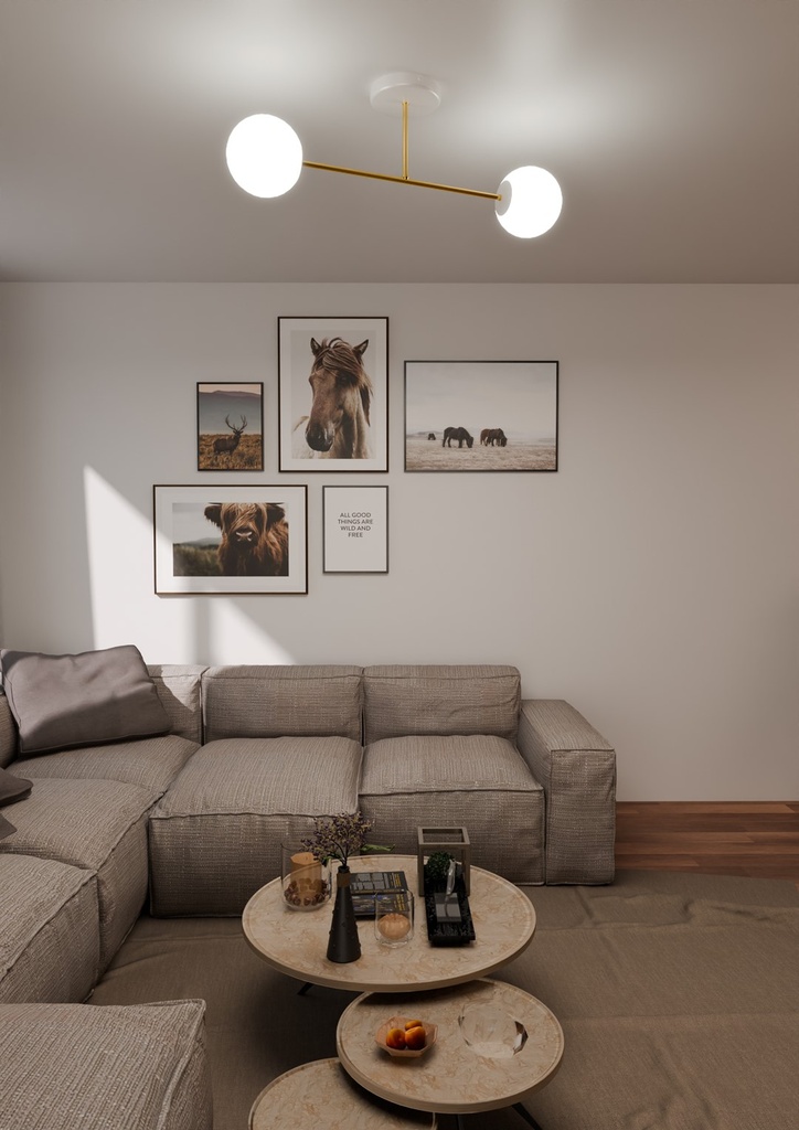 Magnum 2 Wh Opal ceiling lamp