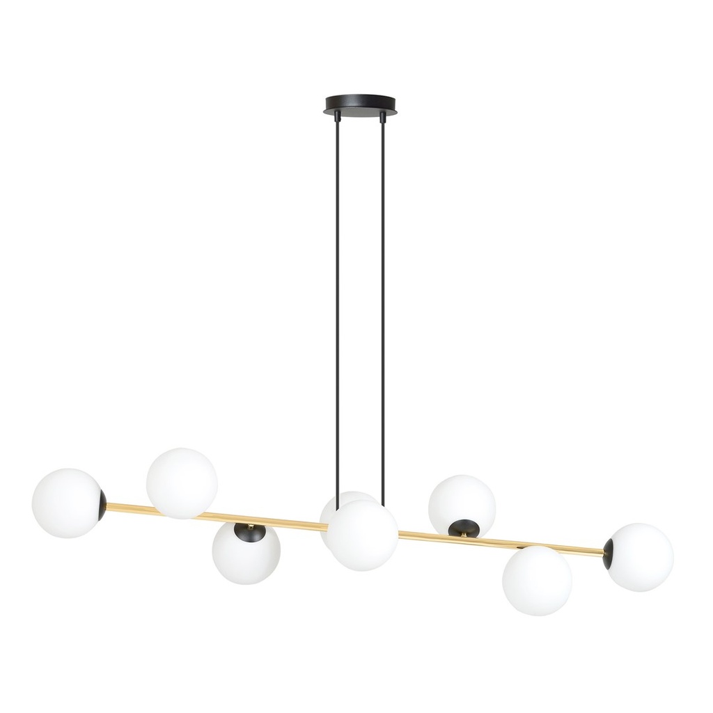 [1241/8] Gravity 8 Bl Opal Pendelleuchte