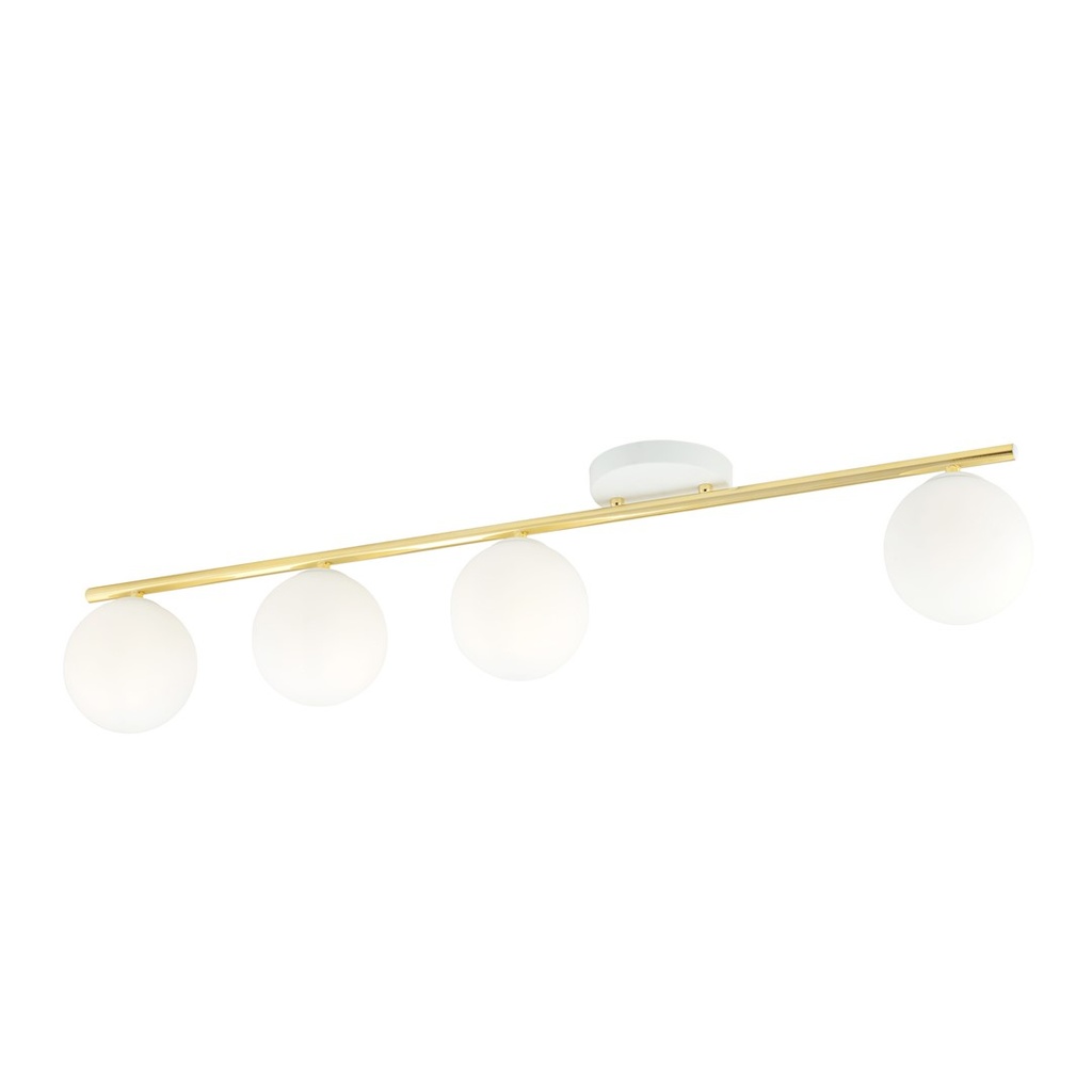 Monza 4 Wh Opal ceiling lamp