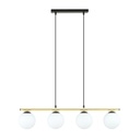 Lampe suspendue opale Alora 4 Bl