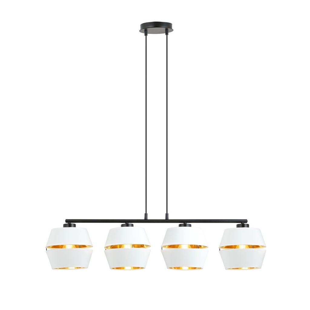 [1182/4] Piano 4 White/Gold pendant lamp