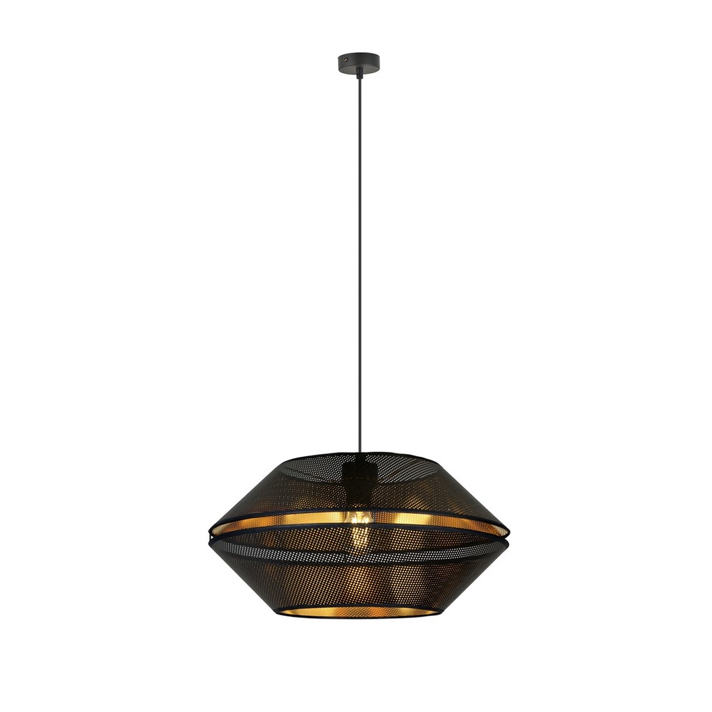 [1185/1] Lampe à suspension Malia 1 noire/dorée