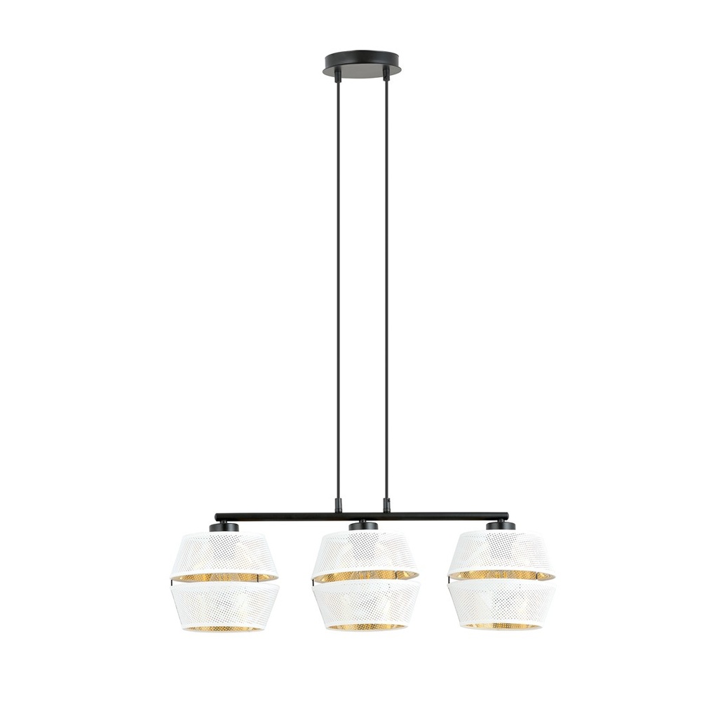 [1184/3] Malia 3 White/Gold pendant lamp