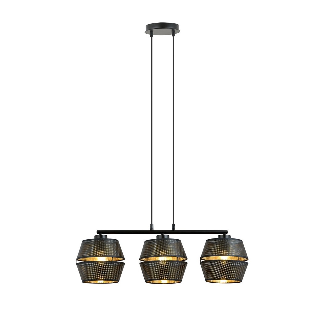Malia 3 Black/Gold pendant lamp