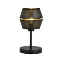 Malia Ln Tischlampe in Schwarz/Gold