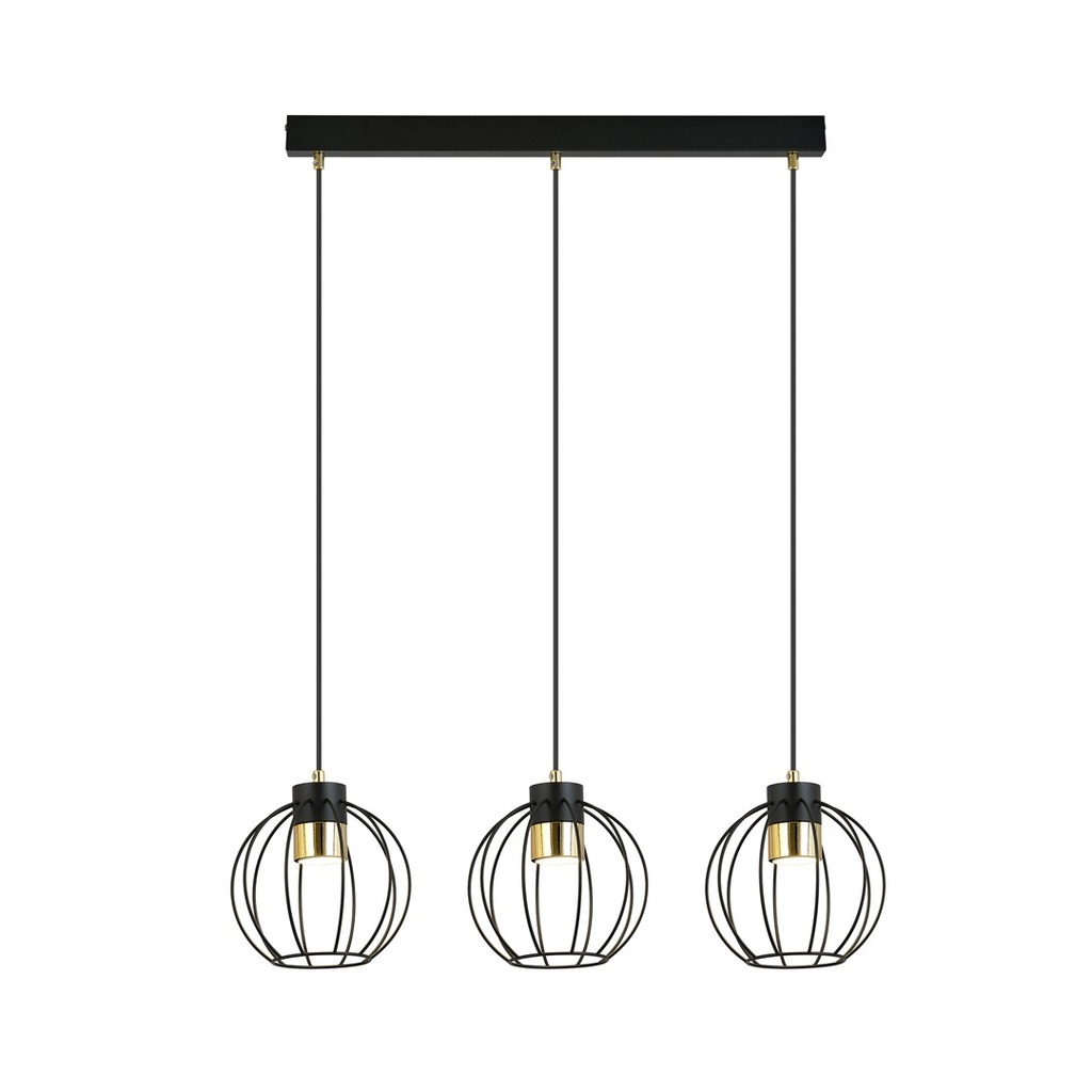 Ajax 3 Black/Gold pendant lamp