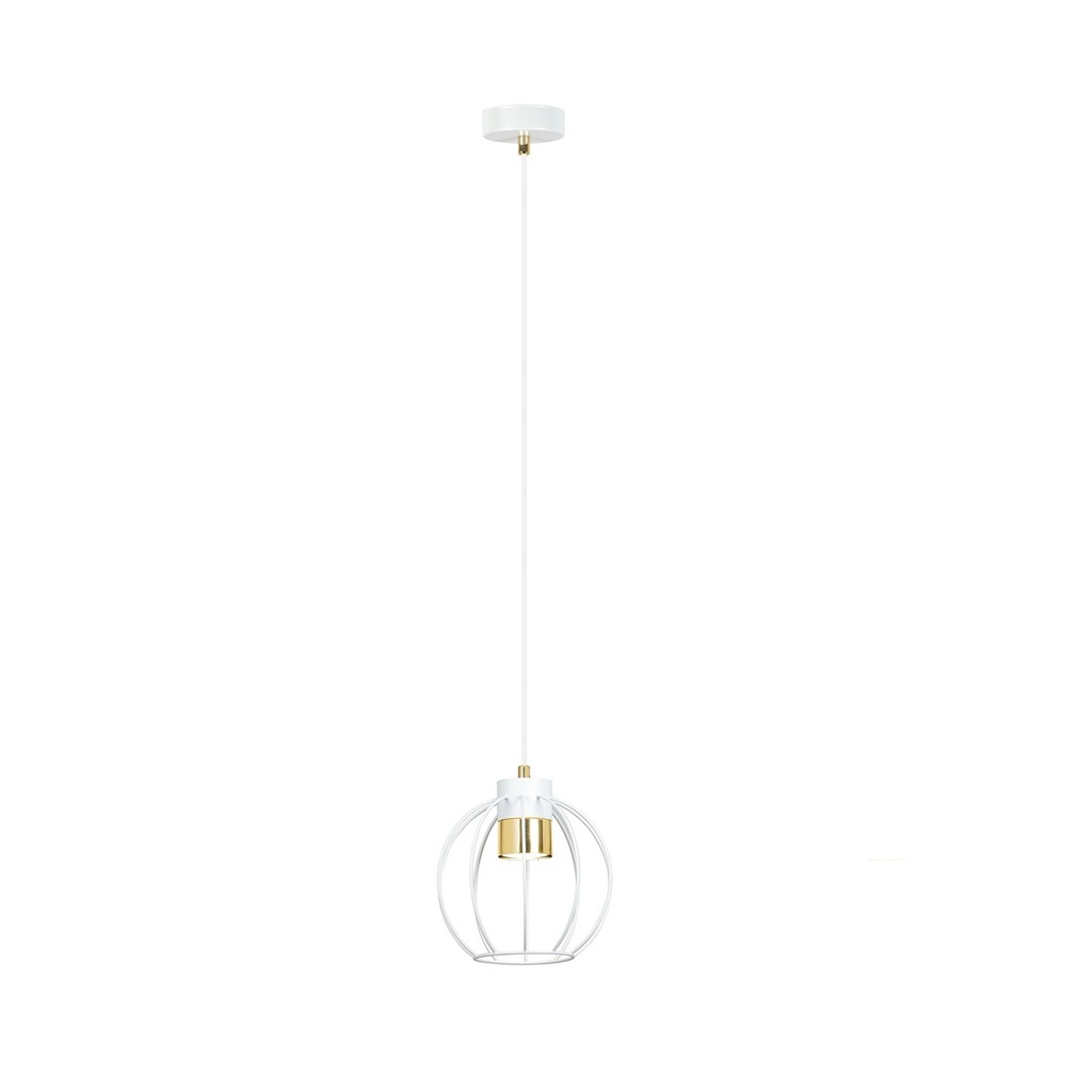 [1224/1] Ajax 1 White/Gold pendant lamp