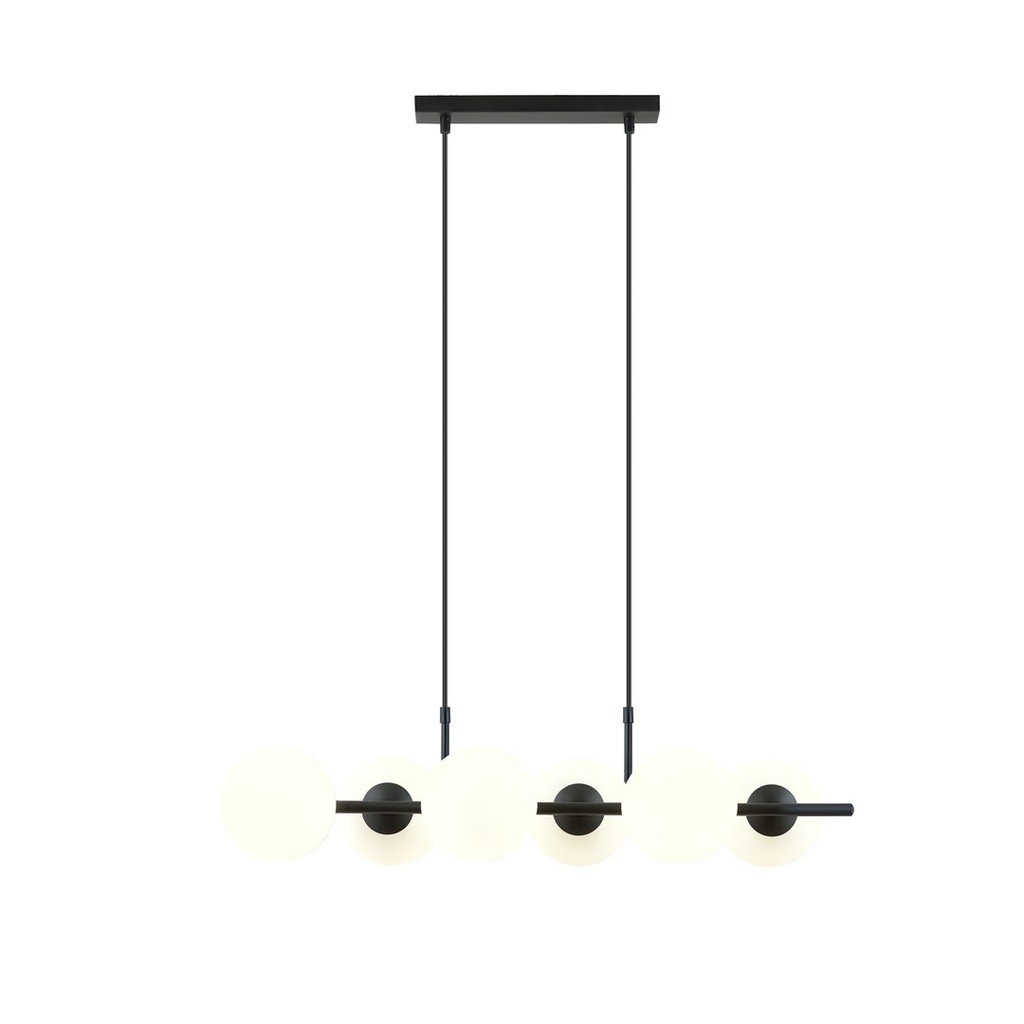 [1205/6] Rory 6 Opal pendant lamp