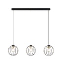Lampe suspendue Gino 3 noire/dorée