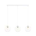 Gino 3 White/Gold pendant lamp