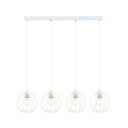 Lampe suspendue Gino 4 blanc/doré