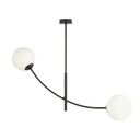 Plafonnier Hunter 2 noir/opale