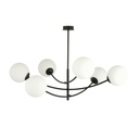 Plafonnier Hunter 6 noir/opale